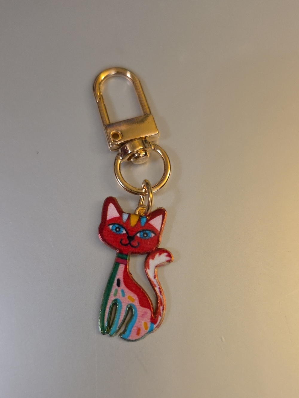 CAT  ZIPPER Pull purse charm Or Charm bracelet Lobster claw clip closure